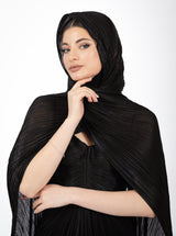 Rochie lungă, Kallie, cu construcție asimetrică, neagră