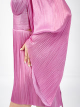 Rochie scurtă, Alma, cu mâneci vaporoase, purple orchid